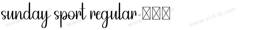 sunday sport regular字体转换